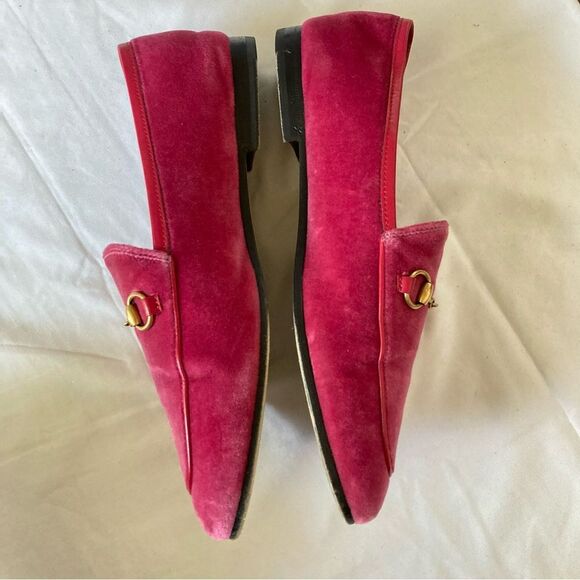 GUCCI 💕Pink 💕 Princeton Loafers Brixton Velvet Bit Loafers Sz. 38.5 - Picture 4 of 11